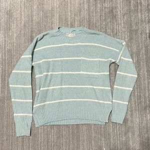 Pink Republic Women's Blue and White Striped Sweater